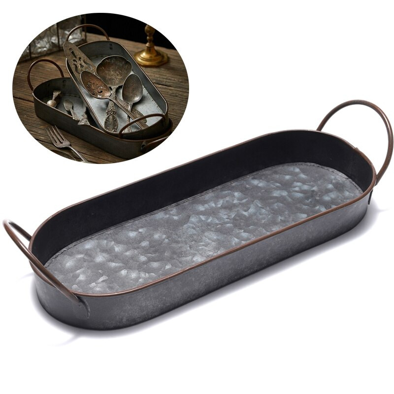 Vintage stílusú fém tálaló kosár francia vidéki ételek Kopott rusztikus otthoni meleg akció Otthoni tárolás Szervezet