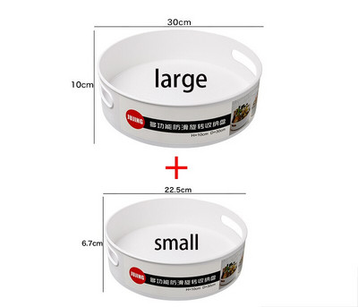 Plastični lijeni rotirajući spremnik za pohranu - neklizajuća 9" i 12" rotirajuća organizatorska ladica za kuhinjsku smočnicu, ormarić, kupaonicu