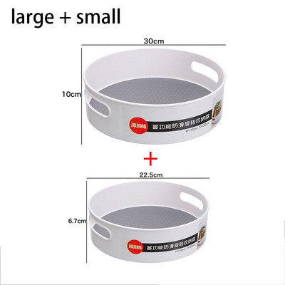 Plastični lijeni rotirajući spremnik za pohranu - neklizajuća 9" i 12" rotirajuća organizatorska ladica za kuhinjsku smočnicu, ormarić, kupaonicu