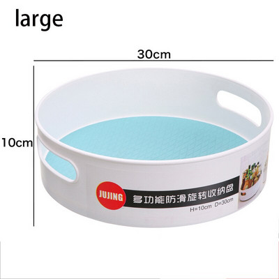 Plastični lijeni rotirajući spremnik za pohranu - neklizajuća 9" i 12" rotirajuća organizatorska ladica za kuhinjsku smočnicu, ormarić, kupaonicu