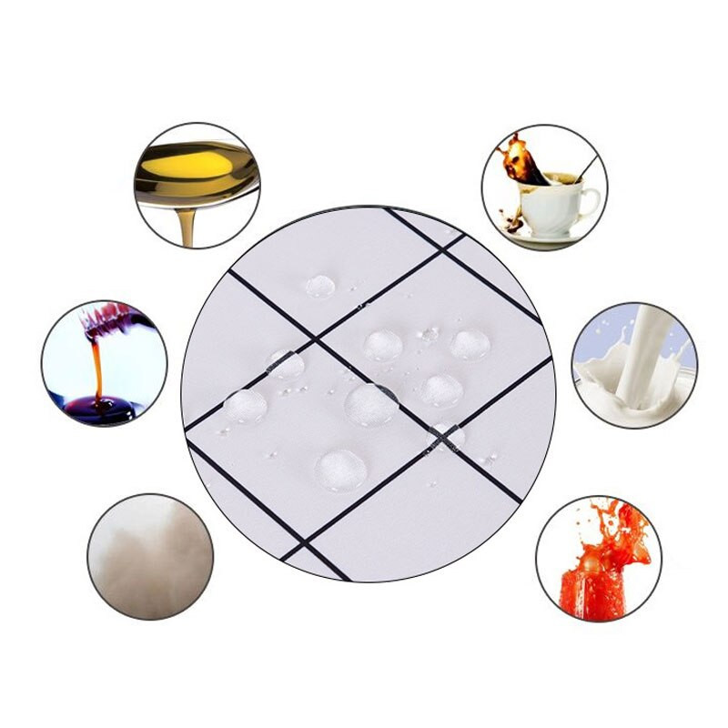 1 db Kerek vízálló, csúszásmentes asztaltakaró elasztikus klasszikus mintás terítővédő kávézóasztal alátéthuzatok otthoni konyha dekoráció