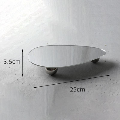 Oglindă neregulată din acrilic Tavă pentru bijuterii Ornamente mici Cercei de susținere inferioară Suport de prezentare Tavă de depozitare Decorare