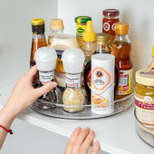 360 rotacinės spintelės organizatorius Prieskonių gėrimų laikymo kosmetikos stovas PET skaidrus patefonas virtuvei, vonios kambariui