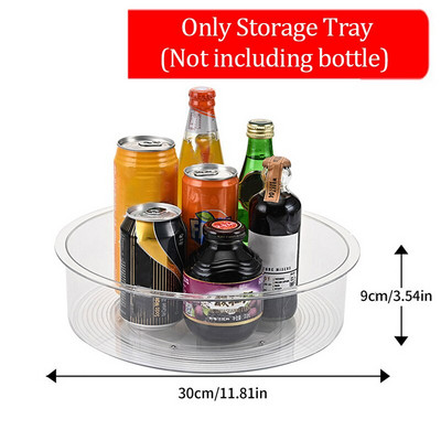 360 rotacinės spintelės organizatorius Prieskonių gėrimų laikymo kosmetikos stovas PET skaidrus patefonas virtuvei, vonios kambariui