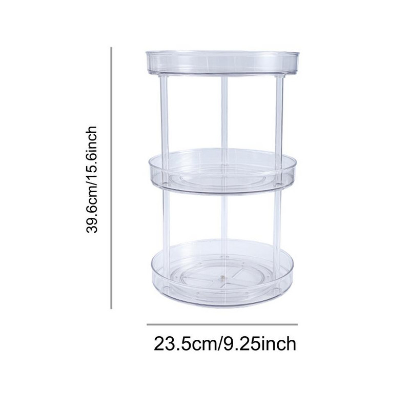 360 rotacinės spintelės organizatorius Prieskonių gėrimų laikymo kosmetikos stovas PET skaidrus patefonas virtuvei, vonios kambariui