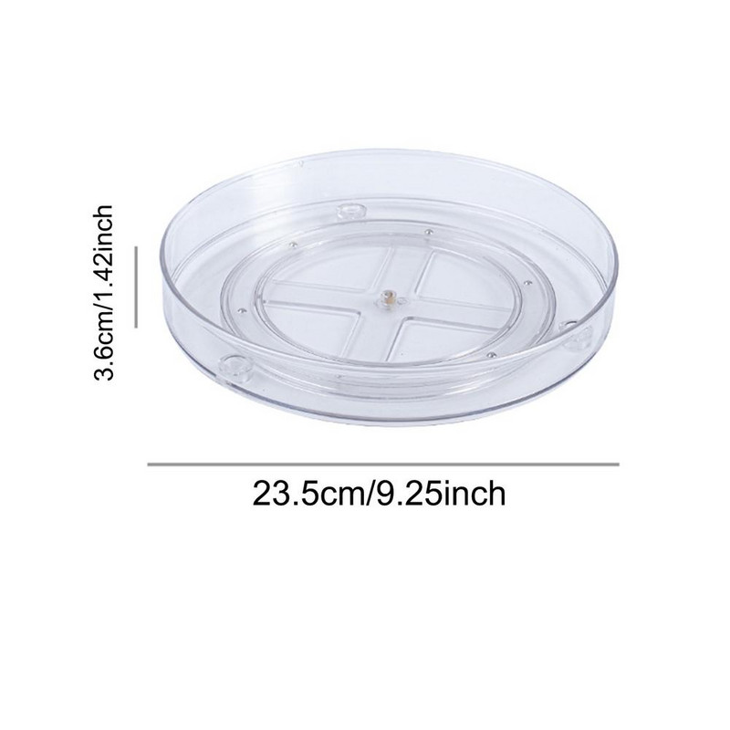 360 rotacinės spintelės organizatorius Prieskonių gėrimų laikymo kosmetikos stovas PET skaidrus patefonas virtuvei, vonios kambariui