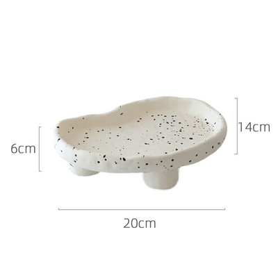 Cutelife INS Ink Dots Nepravidelný živicový úložný tácok na čaj, tortu, šperky, konferenčný stolík, bytové dekorácie, kuchynské doplnky, tácky