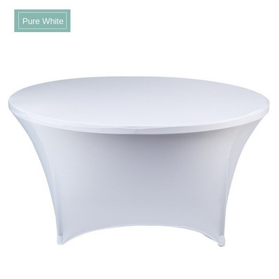 Nagy nyúlású lycra terítő, kerek koktél spandex asztalterítő huzat esküvői bankettre Szállodai büfé Asztalterítők Dekoráció