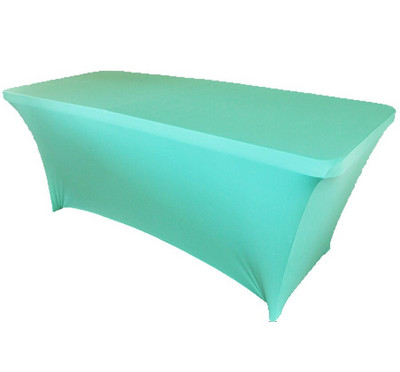 1 bucată dreptunghiulară acoperită pentru masă spandex elastic pentru nuntă, lycra elastică, cârpă de masă lungă pentru hotel, eveniment, petrecere, decorare