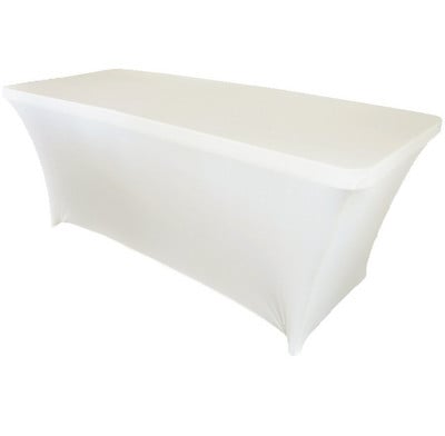 1 bucată dreptunghiulară acoperită pentru masă spandex elastic pentru nuntă, lycra elastică, cârpă de masă lungă pentru hotel, eveniment, petrecere, decorare