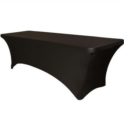 1 bucată dreptunghiulară acoperită pentru masă spandex elastic pentru nuntă, lycra elastică, cârpă de masă lungă pentru hotel, eveniment, petrecere, decorare