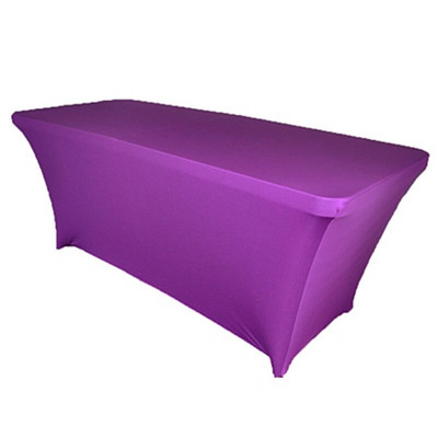 1 bucată dreptunghiulară acoperită pentru masă spandex elastic pentru nuntă, lycra elastică, cârpă de masă lungă pentru hotel, eveniment, petrecere, decorare