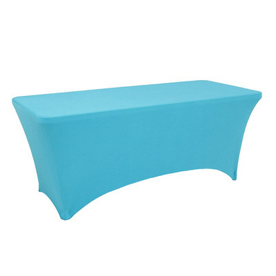 1 bucată dreptunghiulară acoperită pentru masă spandex elastic pentru nuntă, lycra elastică, cârpă de masă lungă pentru hotel, eveniment, petrecere, decorare