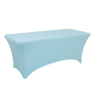 1 bucată dreptunghiulară acoperită pentru masă spandex elastic pentru nuntă, lycra elastică, cârpă de masă lungă pentru hotel, eveniment, petrecere, decorare