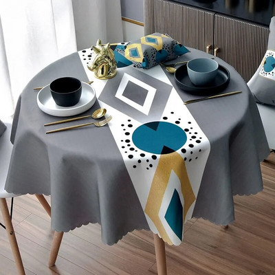 Išdidžios rožės vandeniui atspari spausdinta staltiesė apvali staltiesė arbatos staltiesė kaimo medvilninė užvalkalas kambario namų dekoras Kalėdos