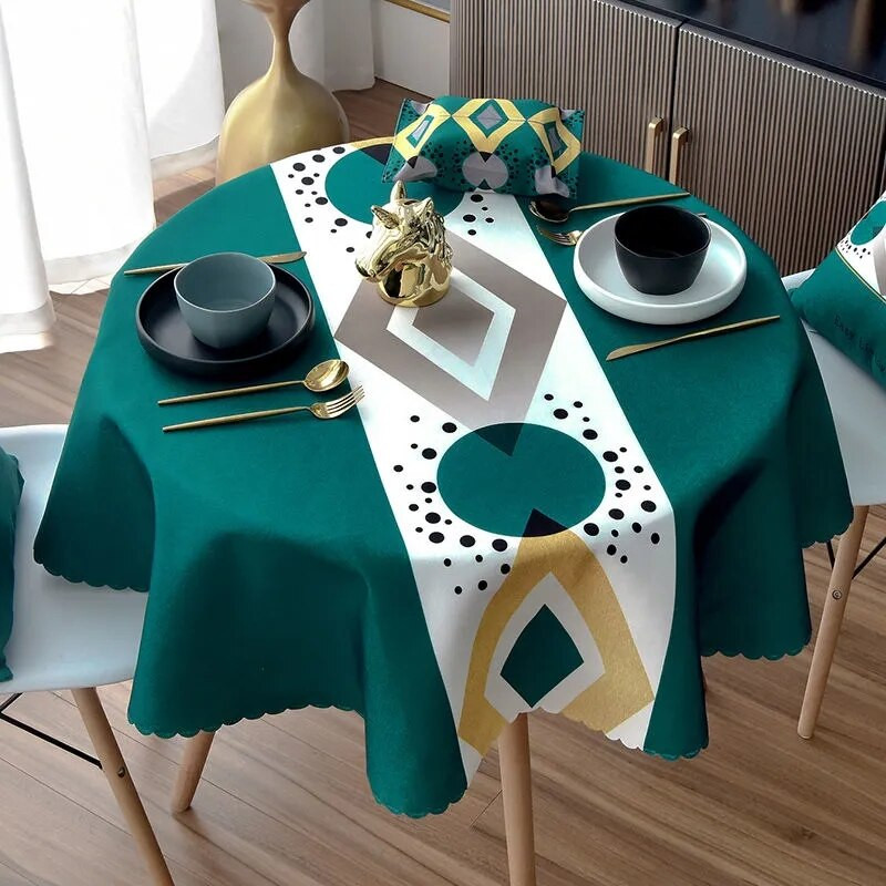 Išdidžios rožės vandeniui atspari spausdinta staltiesė apvali staltiesė arbatos staltiesė kaimo medvilninė užvalkalas kambario namų dekoras Kalėdos