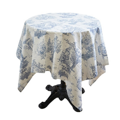 Európsky domáci obrus Toile De Jouy INS francúzsky retro obrus bavlnený ľanový obrus na stôl kuchyňa jedáleň párty sviatok piknik