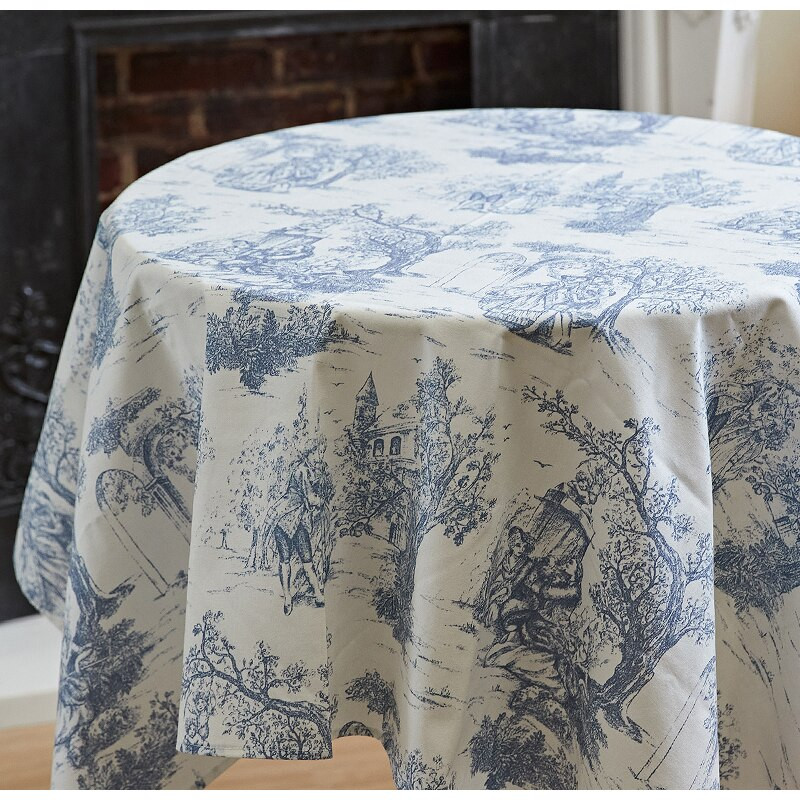 Európsky domáci obrus Toile De Jouy INS francúzsky retro obrus bavlnený ľanový obrus na stôl kuchyňa jedáleň párty sviatok piknik