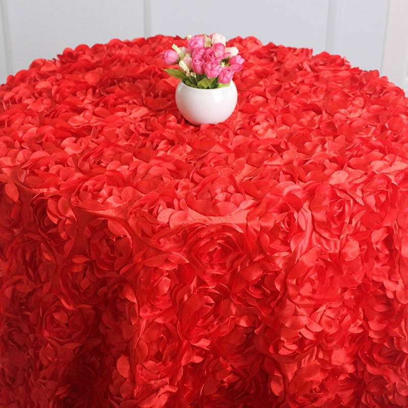 Romantický obrus s okvetnými lístkami, 3D obrus s ružovým kvetom, svadobný obrus, DIY dekorácia, párty, svadobné pozadie, domáca párty, banketová dekorácia