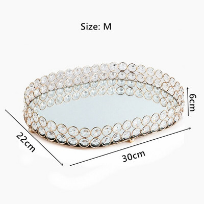 1 vnt Vestuvių deserto krištolinis padėklas Kosmetikos laikymo užkandžiai Lėkštės saldainių laikiklis Namų viešbučio vakarėlio darbastalio dekoravimas