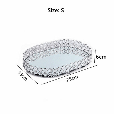 1 vnt Vestuvių deserto krištolinis padėklas Kosmetikos laikymo užkandžiai Lėkštės saldainių laikiklis Namų viešbučio vakarėlio darbastalio dekoravimas