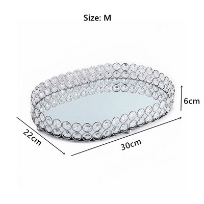 1 vnt Vestuvių deserto krištolinis padėklas Kosmetikos laikymo užkandžiai Lėkštės saldainių laikiklis Namų viešbučio vakarėlio darbastalio dekoravimas