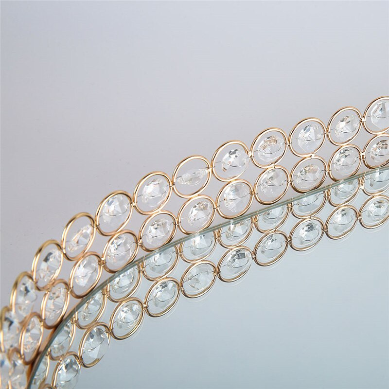 1 vnt Vestuvių deserto krištolinis padėklas Kosmetikos laikymo užkandžiai Lėkštės saldainių laikiklis Namų viešbučio vakarėlio darbastalio dekoravimas