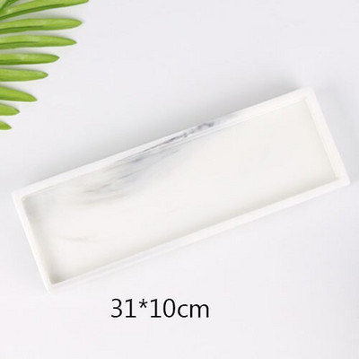 JINSERTA marmurinis laikymo padėklas dervos papuošalų ekrano lėkštė kosmetikos organizatorius stačiakampis namų restoranas viešbučio serviravimo padėklas