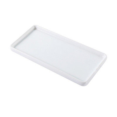 2 ks/1 ks obdĺžnikové porcelánové tácky do kúpeľne, úložné tácky do kúpeľne, keramická základňa, sanitárne úložné palety, servírovací tácka na jedlo pre hotel KTV