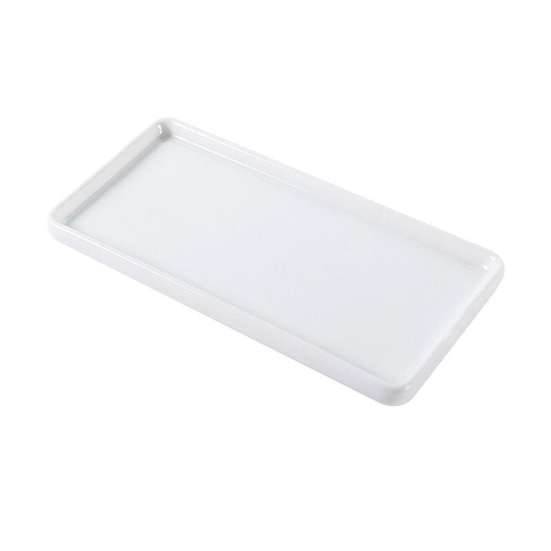 2 ks/1 ks obdĺžnikové porcelánové tácky do kúpeľne, úložné tácky do kúpeľne, keramická základňa, sanitárne úložné palety, servírovací tácka na jedlo pre hotel KTV