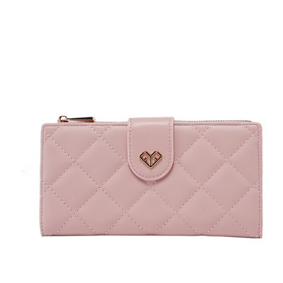 Portofel de dama cu forma patrata si element metalic