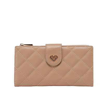 Portofel de dama cu forma patrata si element metalic