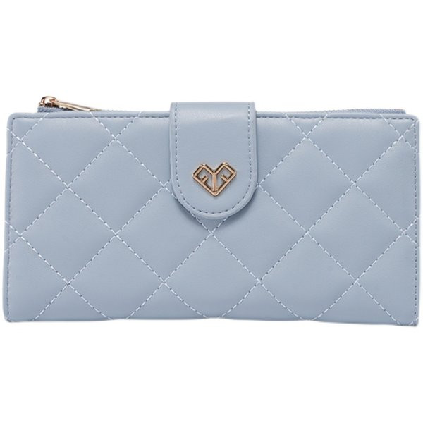 Portofel de dama cu forma patrata si element metalic