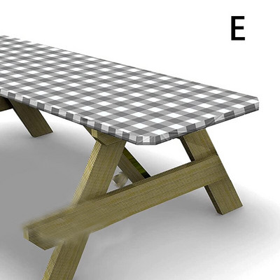 Vodootporni PVC plastični stolnjak Navlaka za stol otporna na ulje Pravokutna flanelska elastična traka za stolnjak Karirana prostirka za kućnu večeru