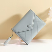 Portofel de dama din piele ecologica cu element auriu