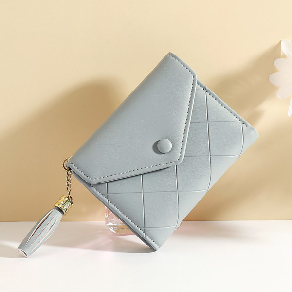 Portofel de dama din piele ecologica cu element auriu