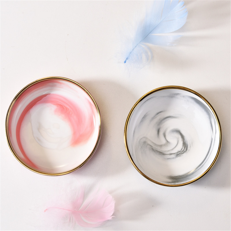 Nordijska keramička mala posuda za nakit Naušnice Ogrlica Prsten Tanjuri za pohranu Voćni desert Posuda Dekoracija Posuda za umak