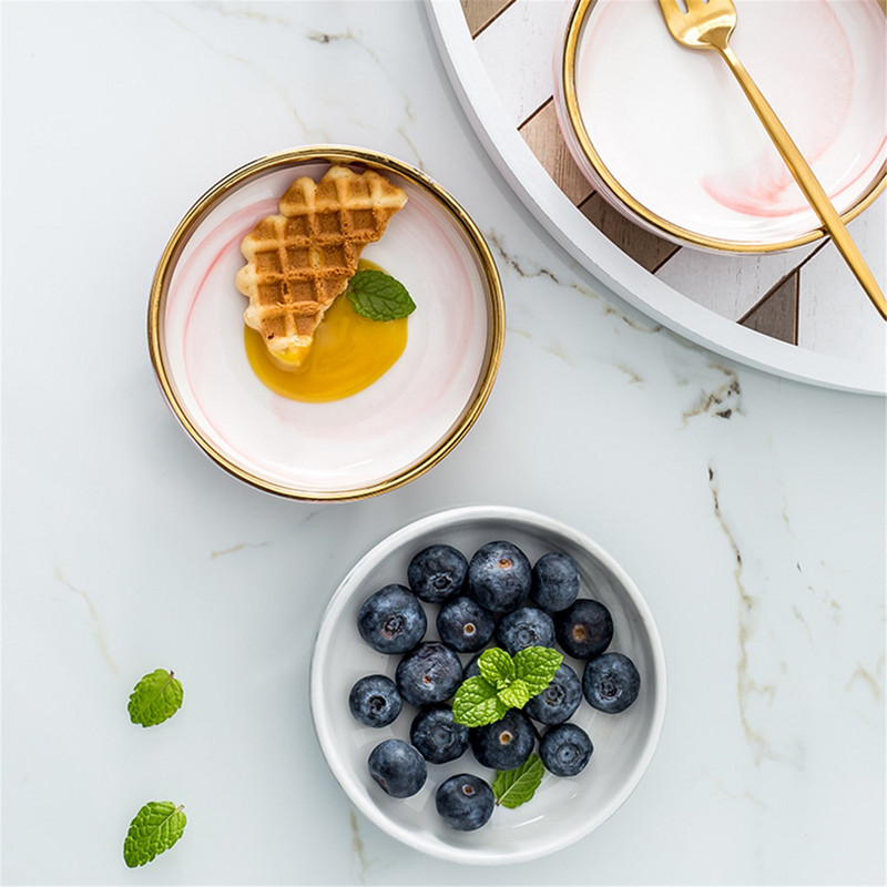 Nordijska keramička mala posuda za nakit Naušnice Ogrlica Prsten Tanjuri za pohranu Voćni desert Posuda Dekoracija Posuda za umak