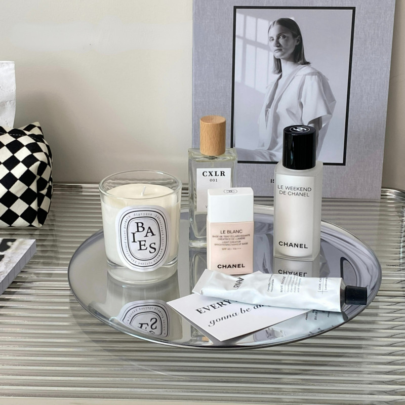 Tükör ezüst tálca rozsdamentes acél High Sense asztali tárolótálca Kozmetika ékszerek Különféle kulcstároló doboz dekoratív tálca