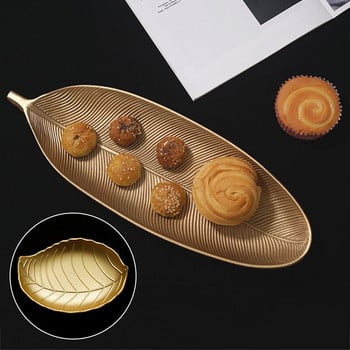 Σχήμα χρυσού φύλλου ανανά Οβάλ Ξύλινη διακόσμηση Δίσκος Φρούτων Τροφίμων σε σκανδιναβικό στυλ Δίσκος αποθήκευσης ειδών κουζίνας Organizer