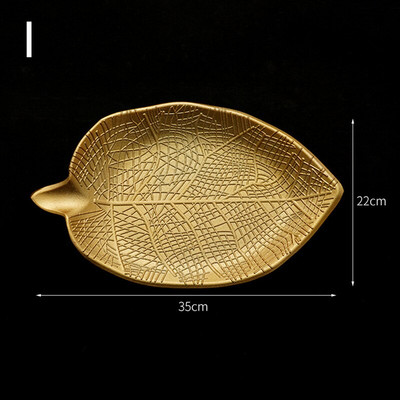 Frunze de ananas auriu Tava decorativa ovala din lemn Tava cu fructe Alimente in stil nordic Tava pentru tacamuri Organizator pentru articole de bucatarie