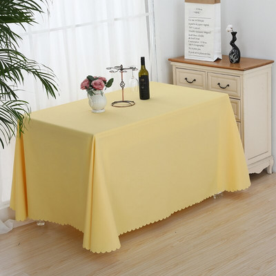 Vienspalvė poliesterio staltiesė Stačiakampė staltiesė viešbučio susitikimų biuro veiklai Parodos priėmimo staltiesė