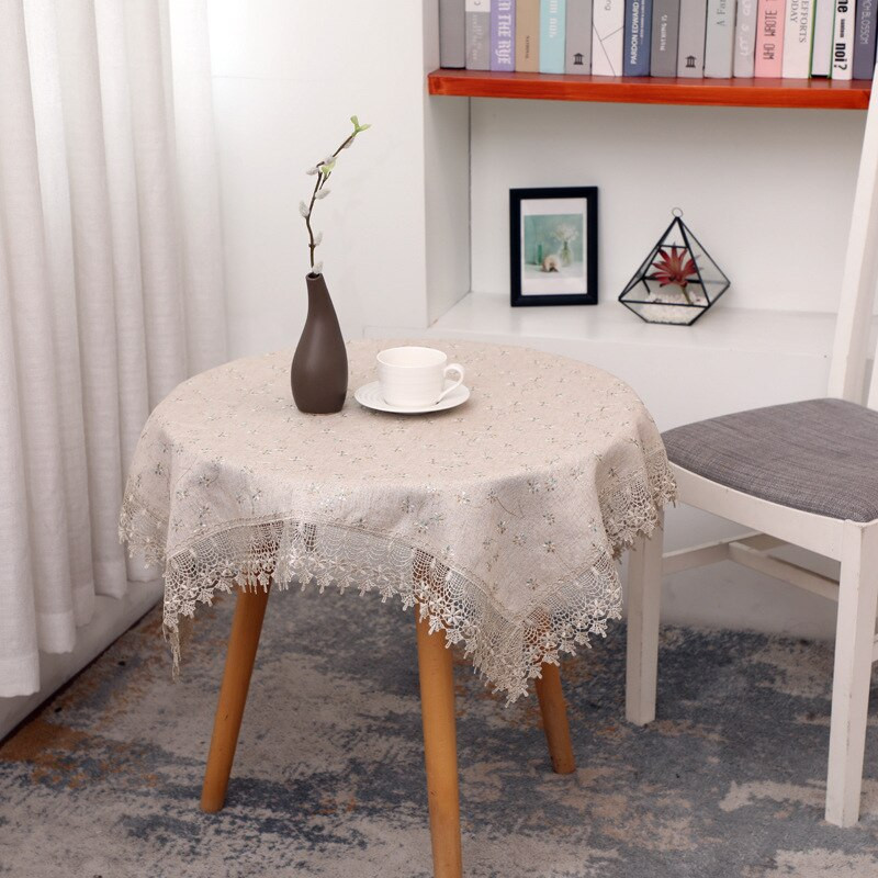 Правоъгълна дантелена покривка за маса Бродирана флорална покривка за маса Памук nappe de table tapete mantel mesas Сватбен декор