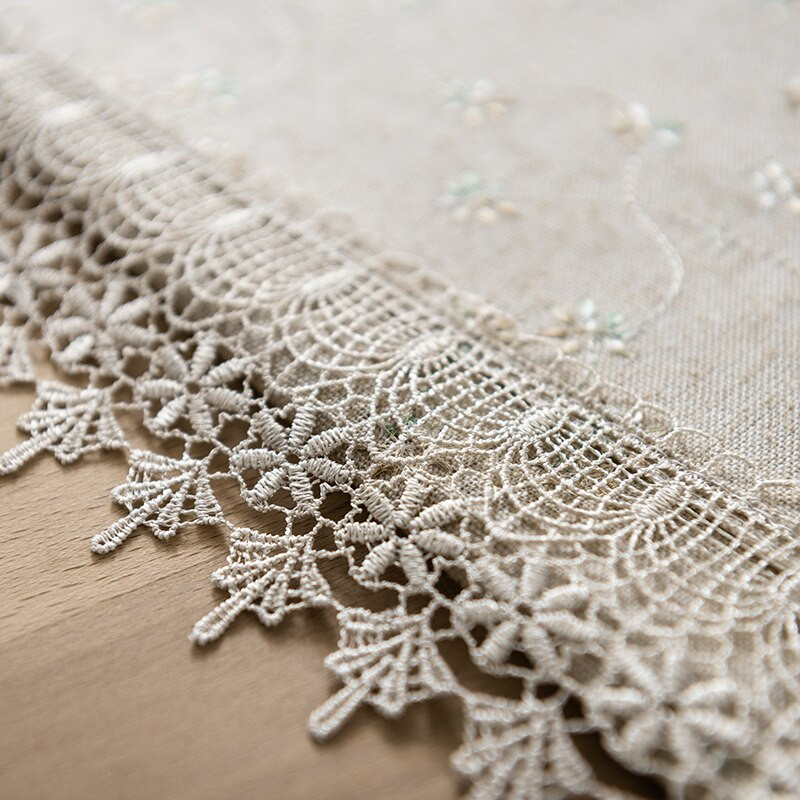 Правоъгълна дантелена покривка за маса Бродирана флорална покривка за маса Памук nappe de table tapete mantel mesas Сватбен декор