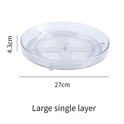 Rotacija za 360 stupnjeva, organizator, pladanj za pohranu, stalak za začine, stalak za pohranu pića, kozmetike, prozirni gramofon za kuhinju i kupaonicu