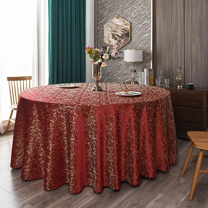 Kerekasztal terítő Születésnapi terítők étkezőasztalhoz Jacquard asztalterítő Esküvői asztaldísz kültéri terítő