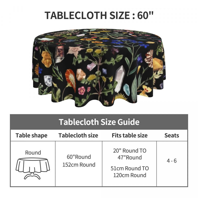 Gėlėta apvali staltiesė saulėgrąžų vintažinė vandeniui atspari individualizuota stalo dangtis palmių lapų vestuvių didmeninė poliesterio staltiesė