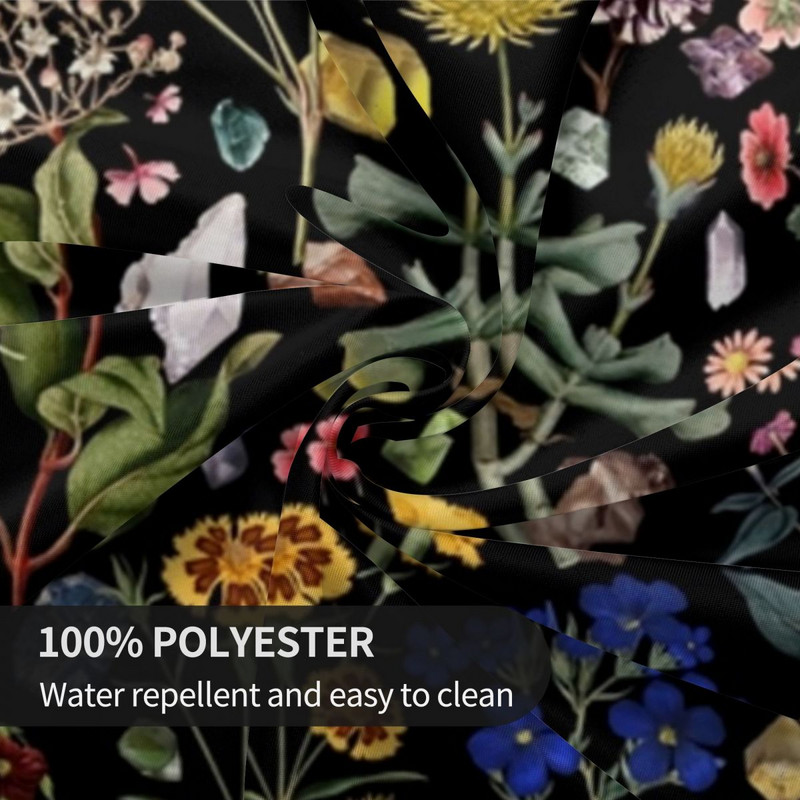 Gėlėta apvali staltiesė saulėgrąžų vintažinė vandeniui atspari individualizuota stalo dangtis palmių lapų vestuvių didmeninė poliesterio staltiesė