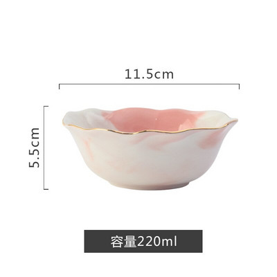 Nordijska mramorna naborana salata Kozmetika Ukrasni pladanj Porculanska posuda za večeru Keramički desertni tanjur s voćem Pladanj za odlaganje nakita