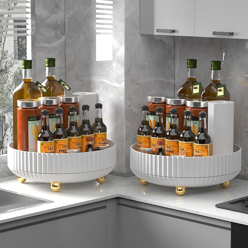 Virtuvės reikmenys sandėliavimo talpyklos, buitinės lėkštės, vaisių padėklai, šiukšlių surinkimas, padažai, besisukantys stalo įrankiai